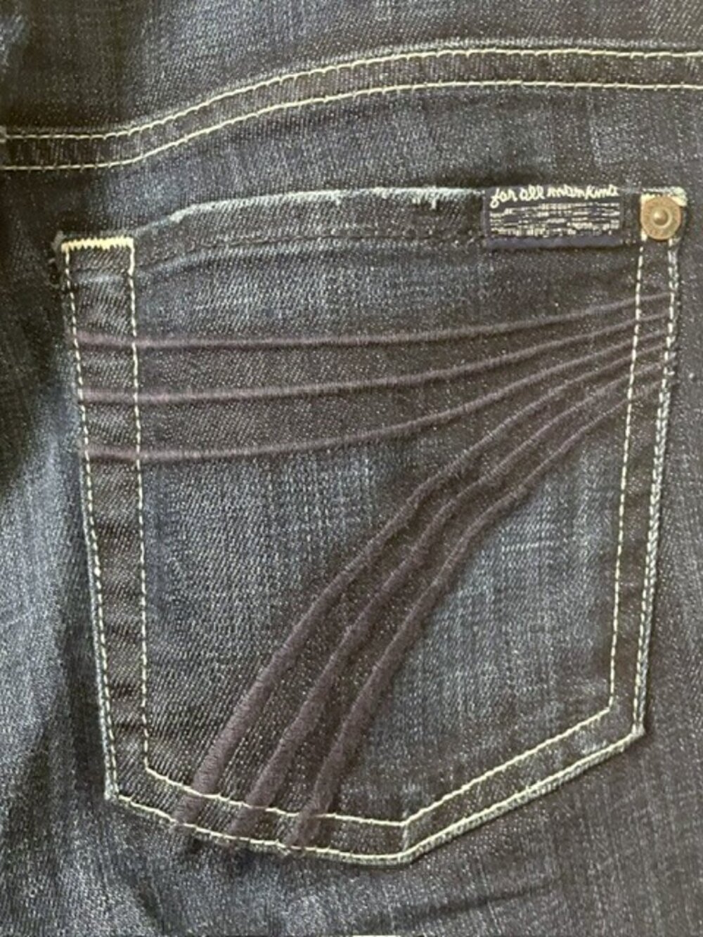 7 For All Mankind Dojo Jeans Dark Wash Size 29 - Picture 8 of 16